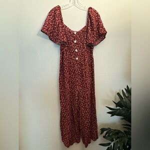 Flutter sleeves floral romper